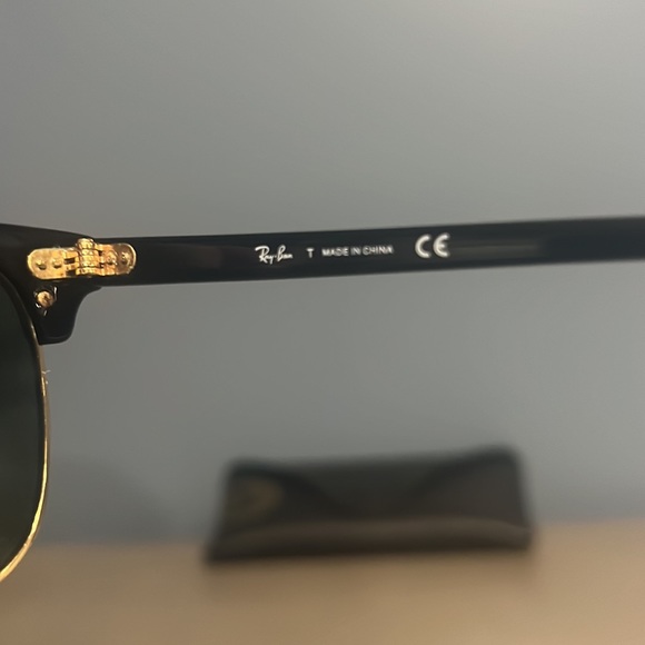 Ray-Ban Black and Gold Sunglasses - Picture 3 of 7